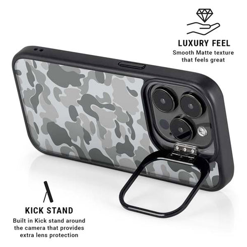 Grey Street Camo iPhone 16 Pro Kickstand Case